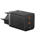Мережевий зарядний пристрій Baseus GaN5 Pro 2 порта, Type-C + Type-C 40W Чорний (CCGP180101)
