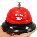 Звонок Ring for Sex 6237 8.5х5.5 см красный с белым