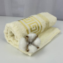 Полотенце для лица махровое Febo Vip Cotton Grek Турция 6388 молочное 50х90 см