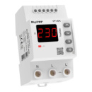 Защитное реле напряжения однофазное VP-40AM3R  на DIN-рейку, 40А, 8800Вт, 120-270В, трехмодульное с индикатором напряжения (красный)