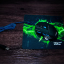 Игровая мышь + коврик для мыши игровой Черно-синий (7 клавиш) мышка геймерская с подсветкой компьютерная