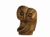 Статуетка сови 12.5 см, Абстрактна статуетка сови, різьба по дереву, подарунок, скульптура з дерева, Стильный декор