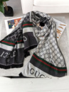 ПАЛАНТИН ШАРФ GUCCI двосторонній світло-сірий