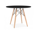 Стіл Тауер Вуд круглий д. 80 см чорний
