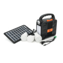 Переносной фонарь EP-396 + Solar, Функции: PowerBank, FM радио, USB/TF, Bluetooth, АКБ 6V/4A, 3 выносные лампочки 3W, 185х82х209мм, Black, Box