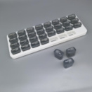 Таблетница на 31 дней 18604 10.4х28.5 см черная