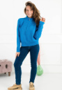 Жіночий синій светр з блискавкою