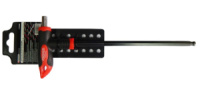 Ключ Т-образный 6-гранный с шаром и прорезиненной рукояткой H2x75мм, на пластиковом держателе Forsage F-76502G