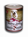 Влажный корм для маленьких собак Pet's Land junior 415 г (со вкусом говядины и баранины)