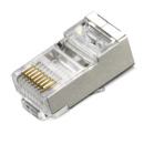 Коннектор Merlion RJ-45 8P8C FTP Cat-6 (100 шт/уп.) экранированный  (позолоченые)