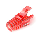 Ковпачок ізолюючий PiPo RJ-45 Cat.5/Cat.6 (100 шт/уп.), Transparent-red