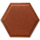 Декоративний шестикутник самоклеючий під шкіру коричневий 200x230мм (1103) SW-00000743