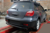 Задняя дуга AK002/2 Черная (нержавейка) для Mitsubishi Outlander 2001-2006 гг