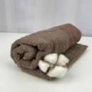 Полотенце для лица махровое Febo Vip Cotton Botan Турция 6397 коричневое 50х90 см