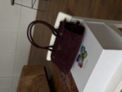 Сумка Prada Bonnie Medium Suede Shoulder Bag темно-бордовий