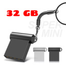 Флешка mini 32 ГБ, USB 2.0 чорна, срібна