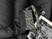 Сумка Christian Dior крос-боді тканинна синій текстиль