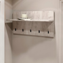 Вешалка на стену Эверест Соната-800 80х40 см дуб крафт белый (DTM-2729)