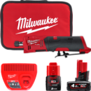 Шліфмашина пряма цангова акумуляторна безщіткова MILWAUKEE, M12 FDGS-422B (зарядний пристрій С12 С, 1 акумулятор М12 В2 2Аг, 1 а