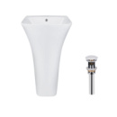 Комплект Qtap Crow: Раковина напольна моноблок 445x420x840 мм White + Донний клапан PU02O