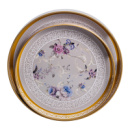 Набор круглых подносов для подачи еды 2 (шт) Ø32.5 / 37 (см) красивые декоративные подносы для кухни, в кровать, на стол HP-HK-18