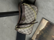 Сумка Gucci Ophidia коричневий з короткою ручкою