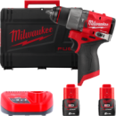 Дриль-шуруповерт з ударом акумуляторний безщітковий MILWAUKEE, M12 FPD2-202X, 37Нм (зарядний пристрій С12 С, 2 акумулятори М12 В