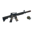 Игрушечный автомат с мягкими пулями M16 PF Golden Gun 910GG Золотой