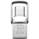 Флеш пам'ять T&G 104 32GB Metal Series USB/Type-C Silver (TG104TC-32G)