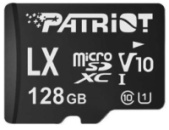 Карта пам'яті 128 GВ Patriot LX Series МicroSDXC UHS-I Сlass 10 з адаптером чорний