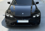 Ноздри 1 Bar (2018-2022, Черный Глянец) С местом под камеру для BMW 3 серия G20/G21 2018- гг