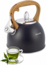 Чайник Kamille Whistling Kettle Black 2.5л з нержавіючої сталі зі свистком (чорний)
