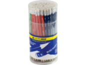 Олівець графітний Buromax HB з гумкою, COLOR асорті