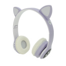 Бездротові навушники Bluetooth Cat Ear VZV-23M Led, Purple