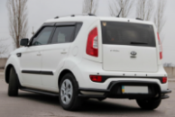 Задняя защита AK007-2 Черный (нерж. сталь) для Kia Soul II 2013-2018 гг