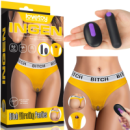 Трусики з вібропулею на дистанційному управлінні «Bitch Vibrating Pantiesl» від LoveToy (28-32 inch waist)