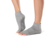 Носки для йоги ToeSox Half Toe Ankle Grip Heather Grey XL (45.5)