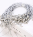 Веревка для новогодних игрушек на елку 14028 100 шт/уп 20 см серебристая