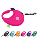 Повідець-рулетка для собак WAUDOG R-leash з контейнером для пакетів, світловідбивна стрічка, S, до 12 кг, 3 м, рожевий