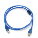 Кабель USB 2.0 RITAR AM / BM, 1.5m, 1 ферит, синій прозорий, Q500