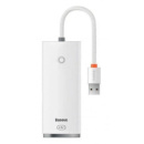 USB HUB Baseus Lite Series 4-Port USB-A (USB-A to 4USB 3.0) 25cm White (WKQX030002) (Код товару:41400)