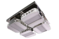 Люстра потолочная хрустальная LED с пультом C2060/500 Хром 15х48х48 см.