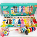 Дерев'яна іграшка бізіборд багатофункціональна дощечка навчальна панель 5в1 WD13025