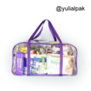 Прозора сумка у пологовий для вагітних 55х45х24, фіолетовий колір