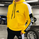 Зимний спортивный костюм Adidas Желтый На флисе