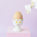 Подставка под яйцо керамичяская Кролик Пасхальный 6798 белая