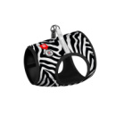 Шлея для собак м'яка WAUDOG Clothes з QR паспортом, малюнок «Зебра», XS3, В 32-35 см, С 22-24 см