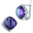 Серебряные серьги CatalogSilver с александритом 17.186ct (1913413)
