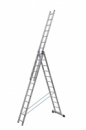 Алюминиевая трехсекционная лестница усиленная 3 х 12 ступеней (полупрофессиональная)
