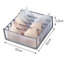 Органайзер для бюстгальтеров прозрачный 6 секций 32*32*12 см Серый
